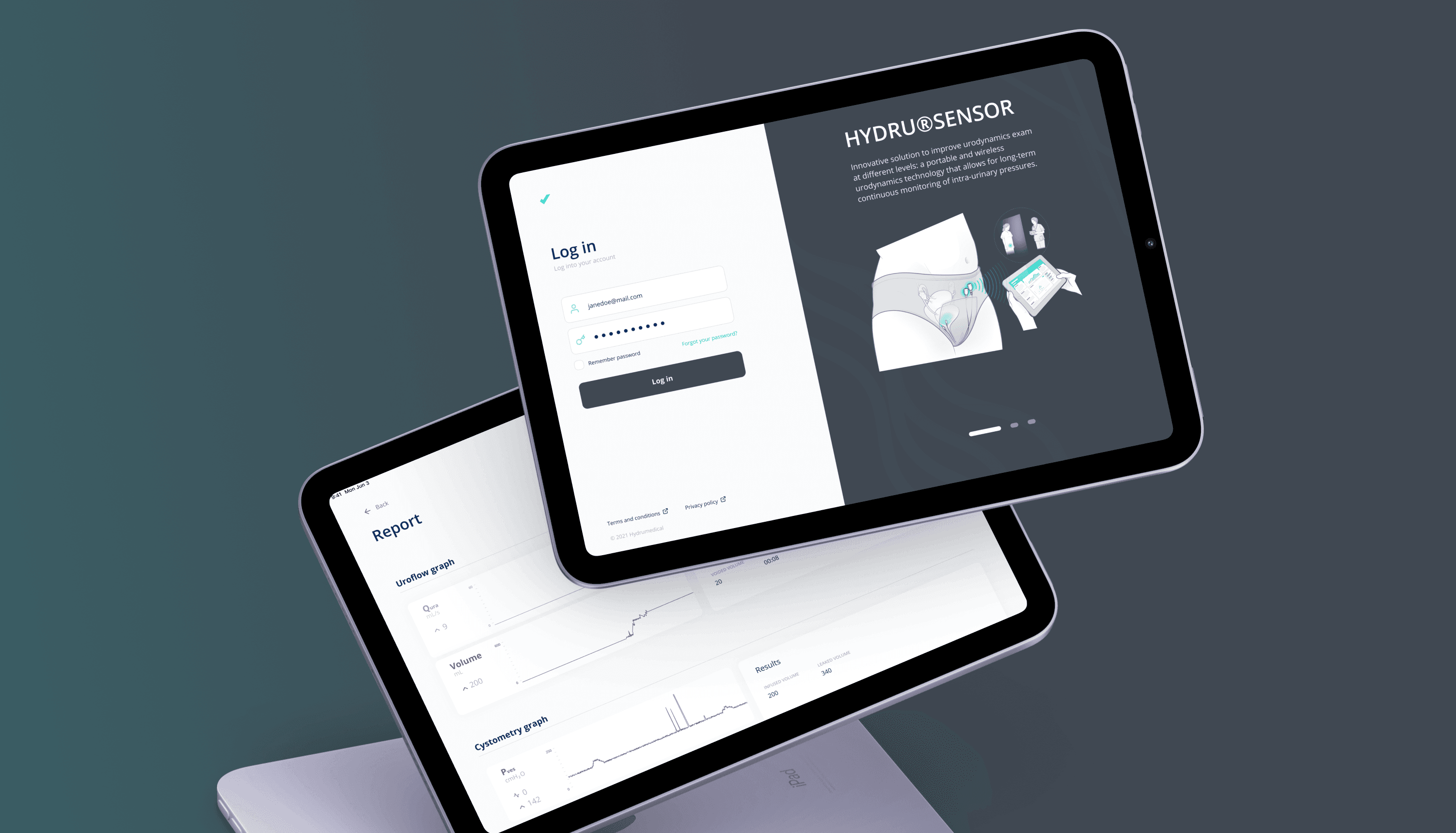 HydruSensor: exames de urodinâmica sem fios, até em casa.